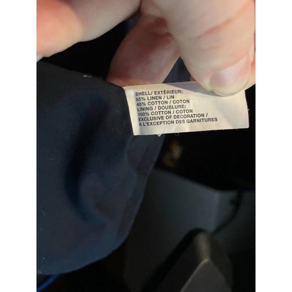 Baby Gap Navy Blue Linen Blend Blazer Sport Coat Sz 18/24M - Picture 12 of 13